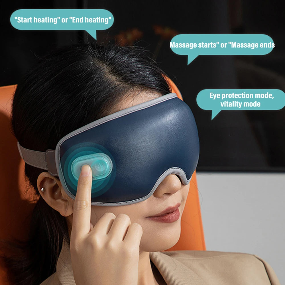 Electric Eye Massager 3D Massage Constant Temperature Hot Compress Smart Timing Sleep Shading Relieve Eye Fatigue Eye Care Tool