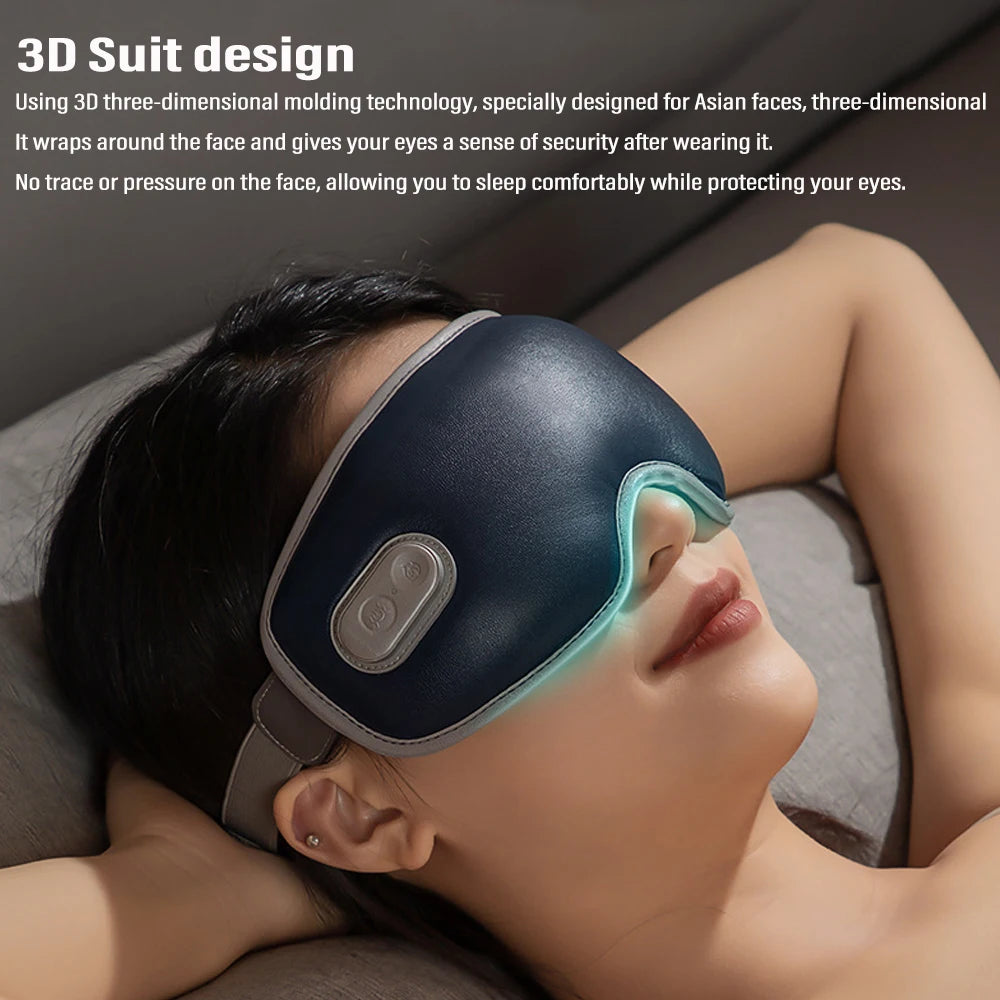 Electric Eye Massager 3D Massage Constant Temperature Hot Compress Smart Timing Sleep Shading Relieve Eye Fatigue Eye Care Tool